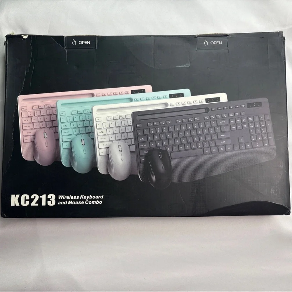 Wireless Keyboard and Mouse Set - Black and Gray